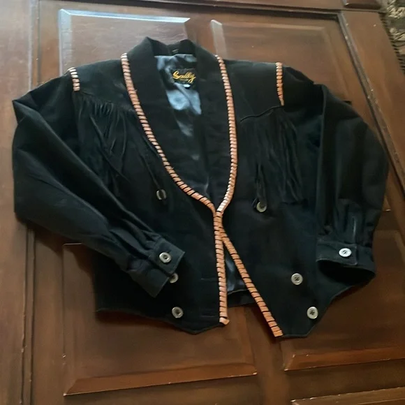 Women’s size 10 vintage black Scully Fringe Leather western equestrian Jacket - Picture 6 of 16